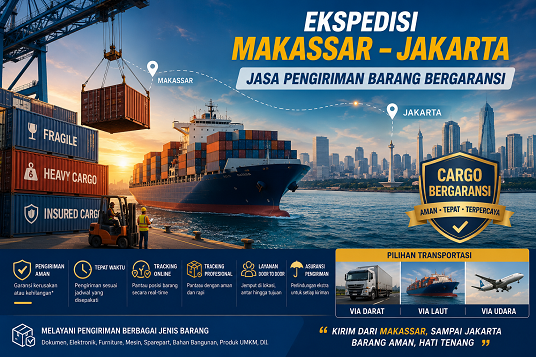 Ekspedisi Makassar Jakarta – Jasa Pengiriman Barang Bergaransi